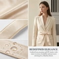 thumbnail image 2 of Lsupdaol Womens 1.85 Inch Wide PU Leather Obi Wrap Belt for Dress Coat Beige, 2 of 5