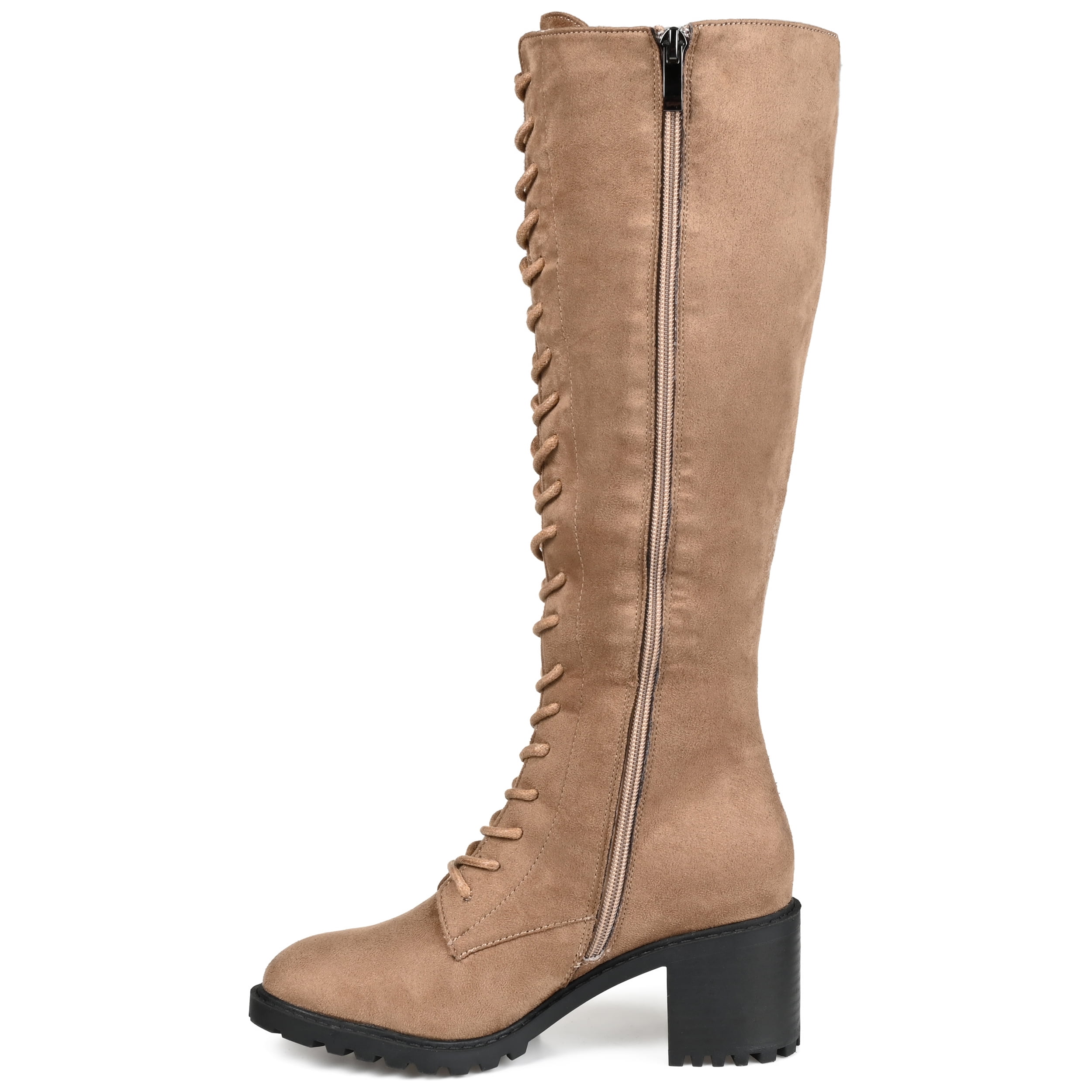 Journee Womens Jenicca Wide Calf Stacked Heel Knee High Boots