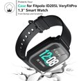 thumbnail image 3 of HSHDLDF Screen Protector for Fitpolo ID205L, Ultra Thin Full Coverage HD Hard PC Anti-Scratch Protective Case Shockproof Bumper Cover for Fitpolo ID205L ID205G VeryFitPro 1.3" Smart Watch Black, 3 of 7