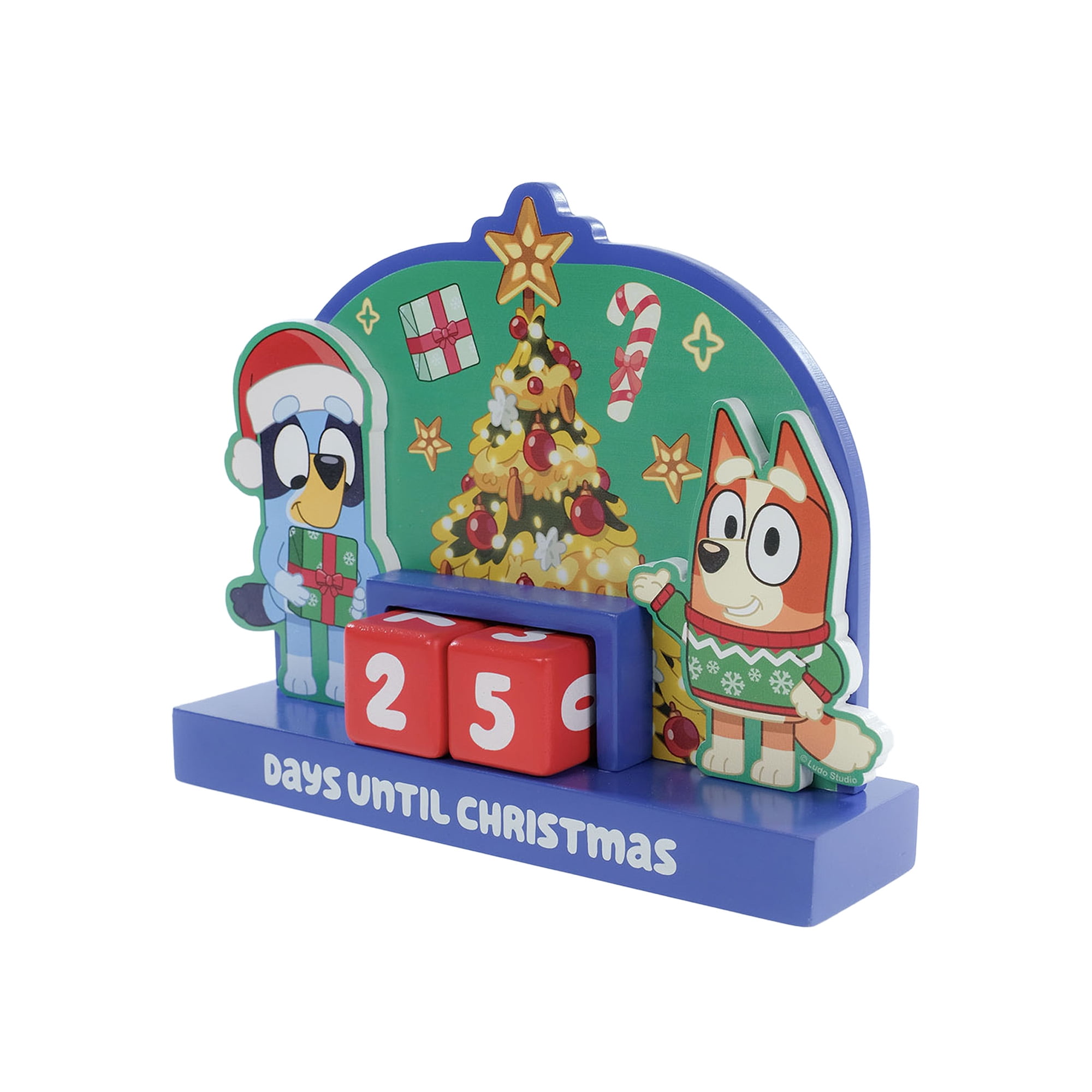 Bluey 8 inch MDF Countdown Calendar – Days Until Christmas Holiday Accent