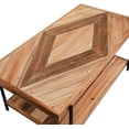 thumbnail image 4 of StoneCreek Solid Fir Wood Coffee Table - Metal Frame, 2-Tier Industrial Farmhouse Table for Living Room/Bedroom/Office, 44" Rectangular Table, 4 of 5