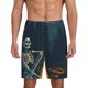 thumbnail image 1 of Balery Moonlit Skeleton Campfire Pantalones cortos de pijama de punto de algodón para hombre con cinturilla y bolsillos-X-Large, 1 of 6