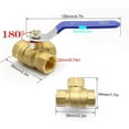 thumbnail image 2 of 3 Way Ball Valve, Internal Thread Water Tap Splitter, Brass Shut-off Ball Valve Suitable For Water, Oil and Air, 2 of 5