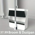 thumbnail image 3 of 1set, Household Broom And Dustpan Set, Long Handle Floor Cleaning Broom Dustpan Set, Rotatable Broom And Dustpan With Comb Tooth, To Remove Dust And Garbage, For Home, Kitchen, Room, Office, 3 of 4