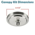 thumbnail image 4 of Aspen Creative 21508-31, Brushed Nickel Transitional Chandelier Fixture Canopy Kit, 5-1/2" Diameter with Collar Loop, 1" Center Hole, 4 of 6