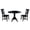 Black, variant on International Concepts 42" Dual Drop Leaf Table With 2 San Remo Chairs