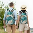 thumbnail image 6 of Balery Watercolor Sea Turtle Vintage Canvas Backpack for Men and Women - Large Capacity, Durable Travel Laptop Bag for School, Work, Hiking, and Outdoor Activities, 6 of 7
