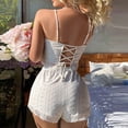 thumbnail image 4 of TaTaai Silky Two-Piece Sleep Set, Women's Breathable Hollow Out Pajamas, Soft Suspender Loungewear for Home Wear and Intimate Evening Relaxation Gift, 4 of 4