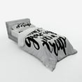 thumbnail image 2 of Ambesonne Saying Bedding Set 3 Pcs, Life Letters, Twin XL, Black and White, 2 of 2