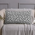 thumbnail image 3 of King Pillow Cases Standard Size - Creative checkered black white Soft Envelope Closure Microfiber Block Print Pillow Cover, Wrinkle Stain Resistant Travel Pillow Covers Standard Size 20x36in, 3 of 7