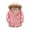 Pink, variant on Esaierr Baby Kids Boys Padded Cotton Coats Winter Jacket Hooded Warm Outerwear Solid Color Thickening Snowsuit for 2-8 Years
