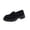 Black, variant on Viluyesy Loafers for Women Platform Slip On Chunky Sole Glitter Comfortable Casual Dress Shoes Lug Sole Everyday Silver Size 4.5
