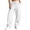 White, variant on Wide Leg Sweatpants for Women Elastic Waist Casual Comfortable Solid Pocket Full Length Pants Drawstring Workout Pants with Pockets Fall Fashion