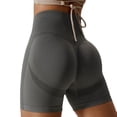 thumbnail image 2 of Pantalones cortos de yoga sin costuras europeos y americanos, pantalones cortos ajustados de cintura alta con caderas color melocotón para correr para niñas, 2 of 2