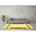thumbnail image 3 of Ahgly Company Machine Washable Indoor Rectangle Solid Yellow Modern Area Rugs, 6' x 9', 3 of 4