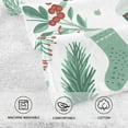 thumbnail image 3 of Christmas Green Socks Leaves Cotton Face Towels Soft Hand Towel Absorbent Bathroom Towel for Kitchen Hotel Decoration, 3 of 7