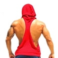 thumbnail image 4 of Hombres Culturismo Stringer Sudadera Con Capucha Entrenamiento Fitness Gimnasio Camiseta Sin Mangas Fitness Chaleco Rojo L, 4 of 8