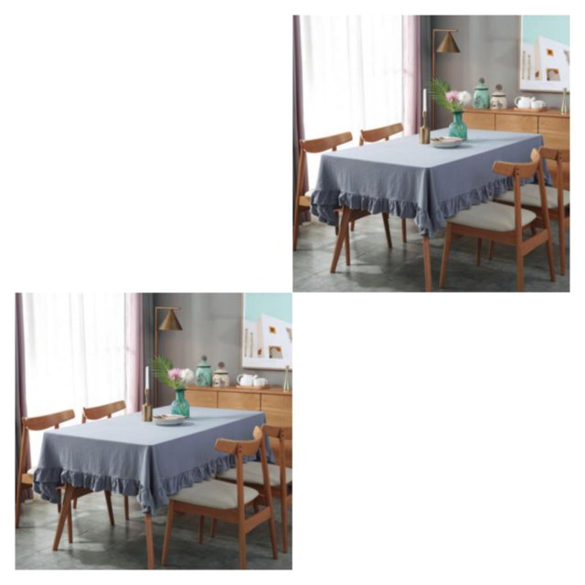 Destyer Cotton Table Cover Easy Care And Wide Application Reliable Choice For Everyday gray 140*180CM 2Set