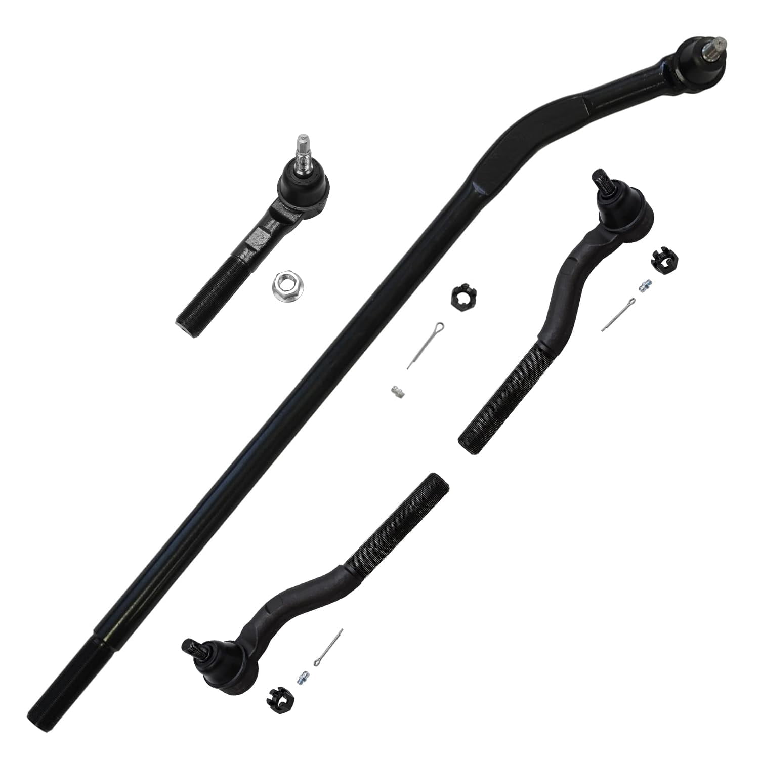 Detroit Axle - 10pc Suspension Kit for 2007-2017 Jeep Wrangler, 2018 Wrangler JK, 4 Front Upper & Lower Ball Joints 2 Rear Sway Bars 4 Inner Outer Tie Rod Ends