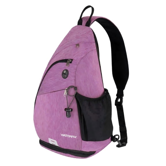 WATERFLY Unisex Large Capacity Nylon Sling Cross-Body Shoulder Chest Bag,Purple