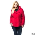 thumbnail image 3 of EXcelled  Plus Faux Wool Hooded Peacoat, 3 of 5