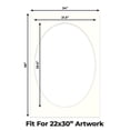 thumbnail image 2 of Antique White Picture Frame Mat for 24x36 Frames - Oval Opening for 22x30 Photos - 25 Mats, 2 of 7