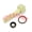 White, variant on TH350 18 Tooth Speedometer Drive Gear with Housing Seal, Turbo 350 (GM TH350) Speedo Gear Replacement - Brown