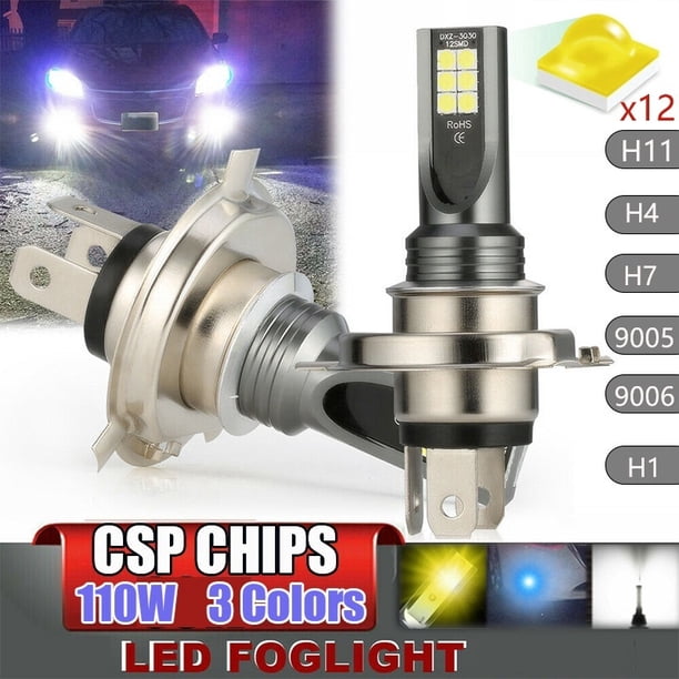 Faros LED para automoción Bombilla de luz antiniebla para coche H1 H3 H4 H7 H11 9005 9006