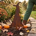 thumbnail image 4 of SLYNSHome Vintage Iron Witch Garden Stake, Rustic Metal Silhouette Yard Decor with Broom, Outdoor Halloween Holiday Ornament for Garden Lawn, Spooky Fall Landscape Accent, 4 of 6