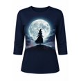 thumbnail image 4 of MVRLSH Womens Tops Blouse Casual Halloween Witch Pumpkin Graphic Printed Comfortable Long Sleeve Daily Wear Tees Loose Fit Blouses Hot Pink - L, 4 of 4