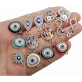 thumbnail image 3 of 50pcs Alloy Mix Style Enamel Eye Charms Assorted Evil Eye Connector Rhinestone Diamond Evil Eye Link Charms for Jewelry Making Bracelet Earring Neckla, 3 of 4
