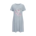 thumbnail image 4 of biudgviw Valentines Day Sleep Shirts for Women Short Sleeve Nightgown Casual Heart Print Crewneck Pajama Dress Soft Sleepwear S-XXL, 4 of 4