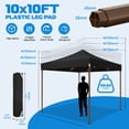 thumbnail image 6 of HOTEEL 10x10 Heavy Duty Pop up Canopy EZ Commercial Outdoor Tent Portable Party Wedding Instant Canopy Shelter All Season Anti-UV Waterproof Tent Gazebo with 4 Removable Sidewalls, Carry Bag, Black, 6 of 11