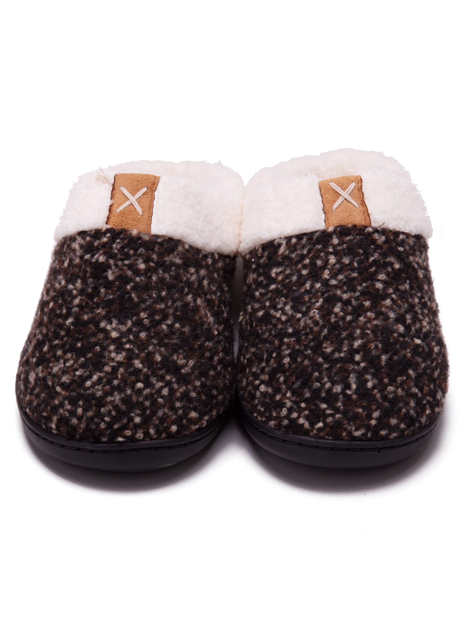 incarpo Slippers Mens Memory Foam Slippers Wool Lining Non-Slip Indoor Outdoor Slippers 