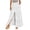 White, variant on Womens Long Maxi Cotton Skirts Boho Tiered Flowy Ruffle Side Split A Line Skirt, M