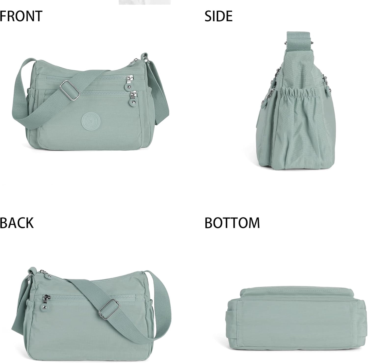 Crossbody Bags for Women Waterproof Tote Bag Casual Nylon Purse Handbag RFID Lightweight Messenger Bag