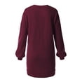 thumbnail image 4 of MixMatchy Women's Oversized V-Neck Tunic Sweatshirt with Side Pockets, 4 of 5