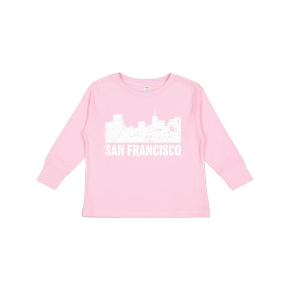 Inktastic San Francisco Skyline with Grunge Boys or Girls Long Sleeve Toddler T-Shirt