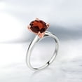 thumbnail image 4 of Gem Stone King 2.13 Ct Oval Red Garnet 925 Silver and 10K Rose Gold Ring Ring (Size 9), 4 of 4
