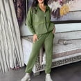thumbnail image 2 of Bovxnpu Summer Casual Outfits For Women, Oversized Lounge Sets 2 Piece Outfits Sweatsuit, Solid Color Combination With Casual Long Sleeve Trousers Hoodie Set L, 2 of 5