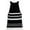 Black / White, variant on Autumn Cashmere Women's Black / White Striped Halter Tanks & Cami - L