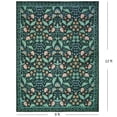 thumbnail image 3 of ARJINCUTE 9' x 12' Floral Area Rugs for Living Room, Washable Low Pile Non-Slip Vintage Large Floor Carpet for Bedroom Dinning Room, Black  Base, 3 of 9