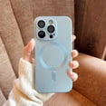thumbnail image 5 of Phone Case for iPhone 14 Magnetic Case [Adaptation with Magsafe] Matte Luxury Soft Metallic Luster Design for iPhone 14 6.1'' with Camera Protector-Blue, 5 of 14