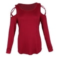 thumbnail image 4 of Camiseta Mujeres Strappy Hombro Fruncido Topangas Largas Blusa Ajuste Túnica S Baoblaze  blusa tops hombro frío, 4 of 8