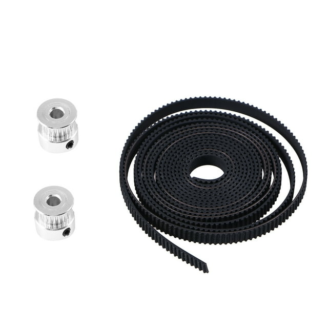 2Pcs 5mm 20 Teeth GT-2 Timing Pulley Wheels and 1Pc 2M GT-2 Timing Belt for 3D Printer