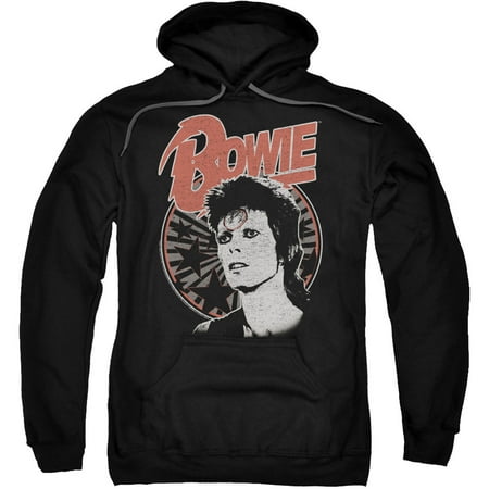 Trevco BOWIE102-AFTH-5 David Bowie Space Oddity-Adult Pull-Over Hoodie, Black -