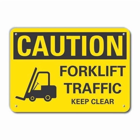 Lyle Caution Sign,10 inx14 in,Plastic LCU3-0196-NP_14x10