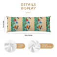 thumbnail image 3 of Bingfone Body Pillow Cover Long Pillow Case With Zipper Decorative Bedding Pillowcase 20"X54" Soft Cushion Pillow Case For Bedroom-Colorful Plants And Insects, 3 of 8