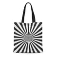 thumbnail image 1 of SIDONKU Canvas Tote Bag Starburst Black and White Rays Abstract Artistic Beam Burst Durable Reusable Shopping Shoulder Grocery Bag, 1 of 1