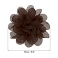 thumbnail image 2 of Uxcell 3.9" Flores de gasa Tela de flores Apliques de tela de costura Marrón 10 Pcs, 2 of 7